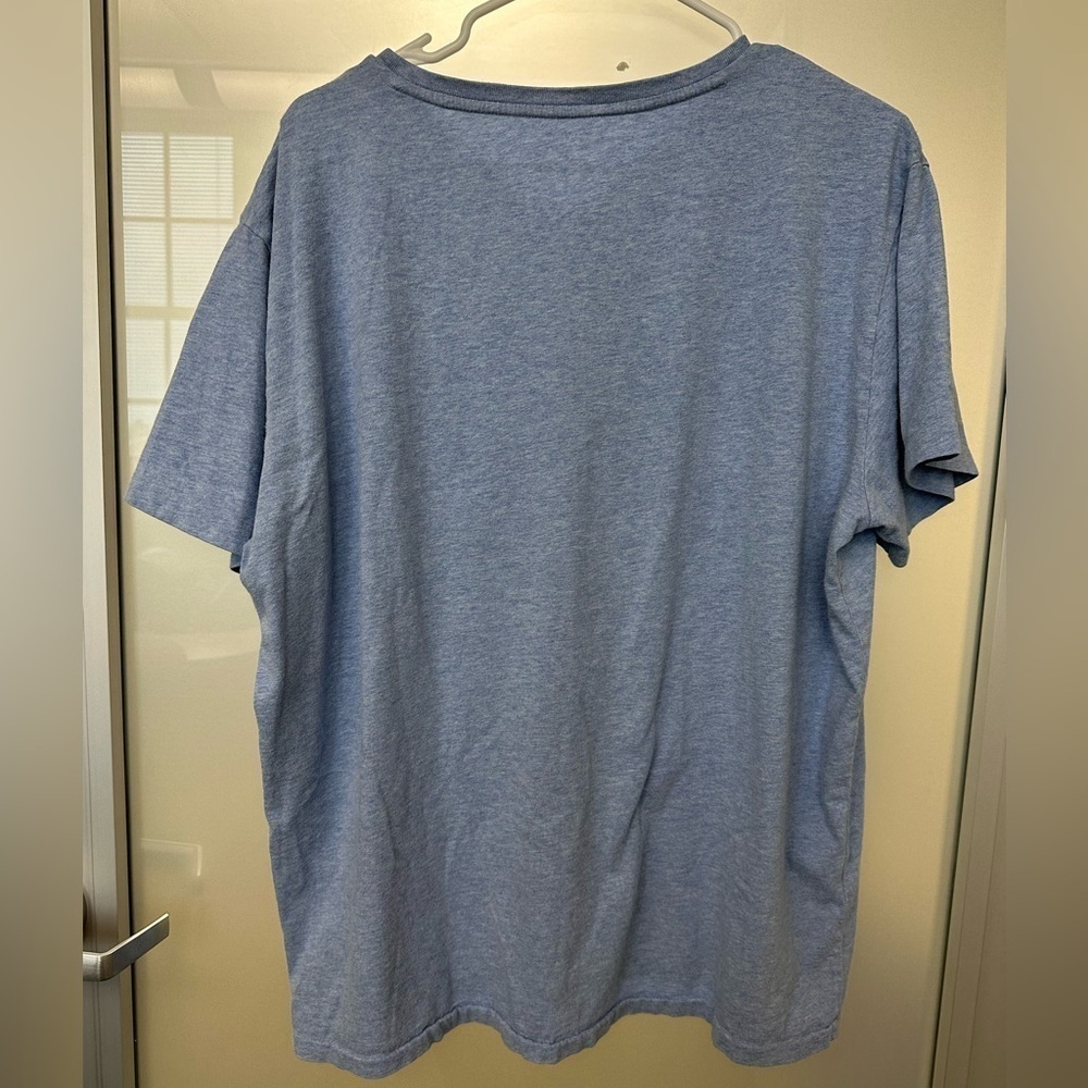 Polo Ralph Lauren V-Neck Short Sleeve Chambray Blue T-Shirt XL - Picture 3 of 4